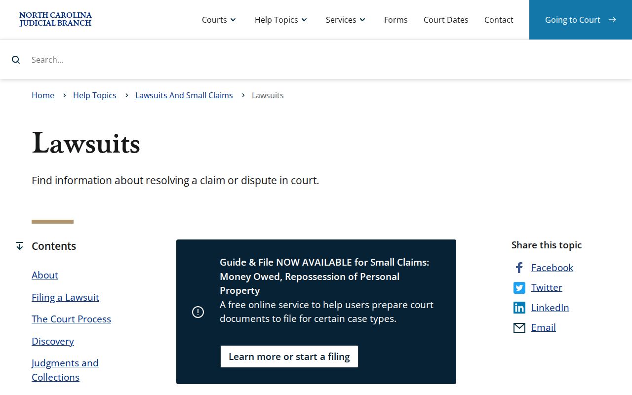Jackson County civil docket lawsuit and case-event source