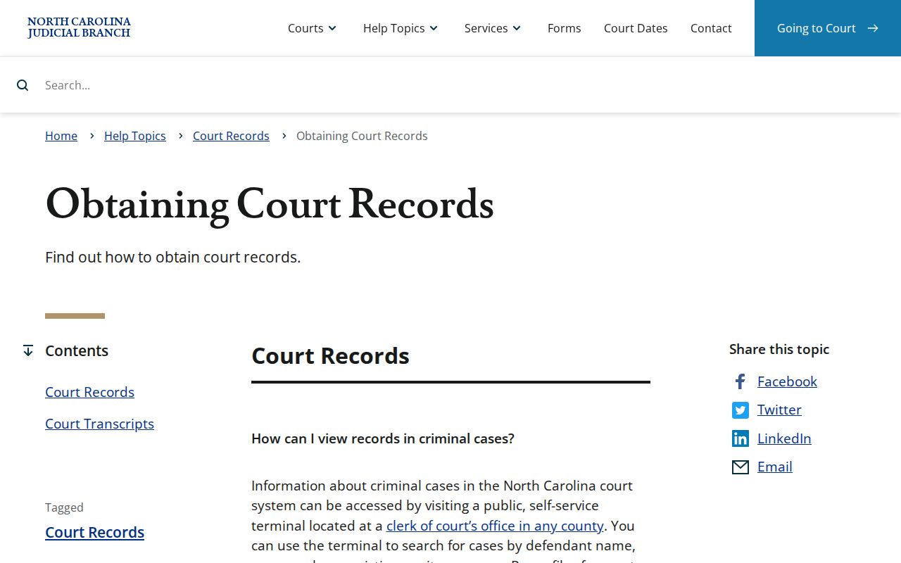 Jackson County court records official North Carolina access information