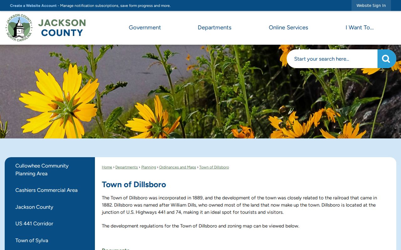 Dillsboro local context source distinguished from Jackson court clerk record access