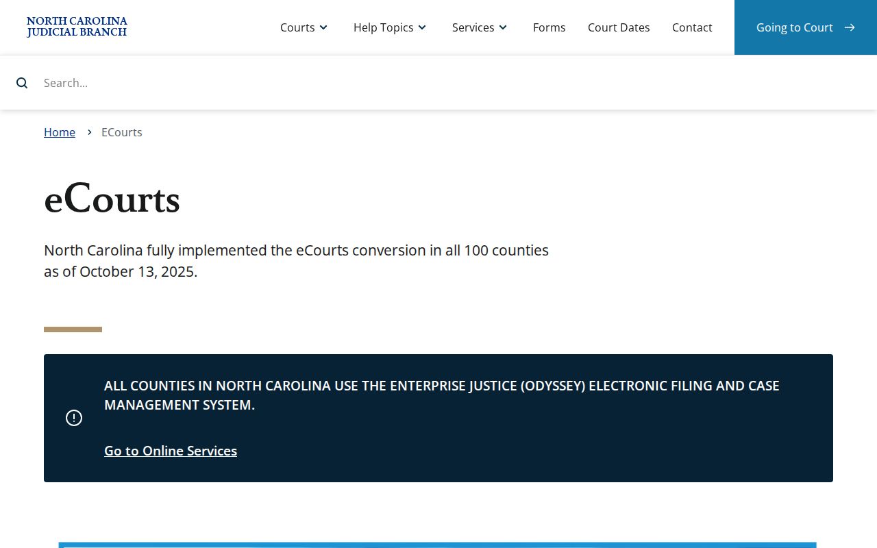 Jackson County court docket eCourts Odyssey implementation