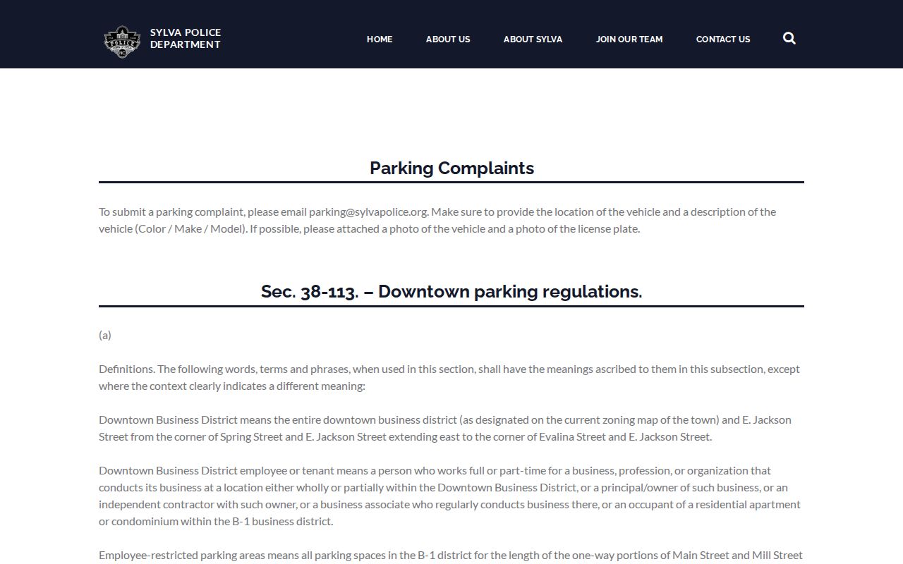 Sylva parking administration source distinguished from a Sylva court docket record