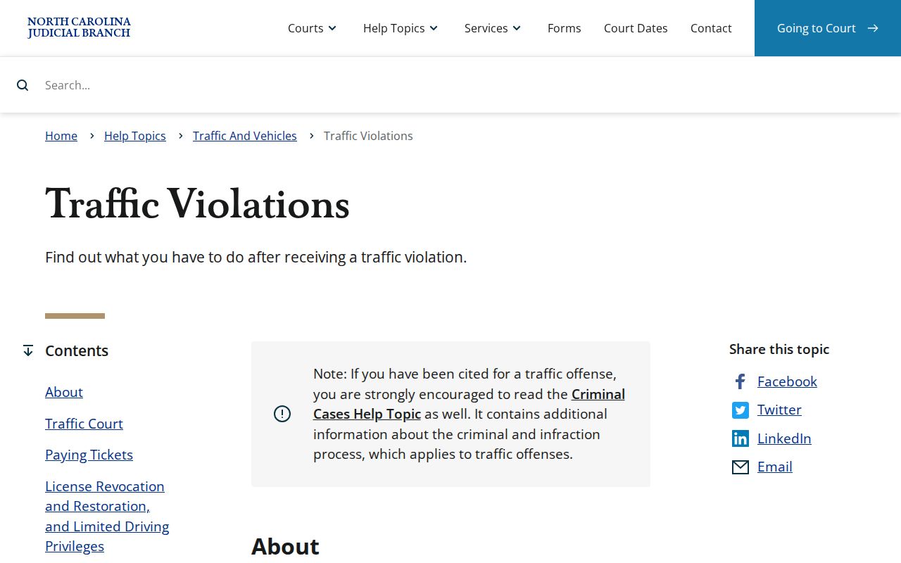 Jackson County traffic tickets North Carolina traffic violations guidance